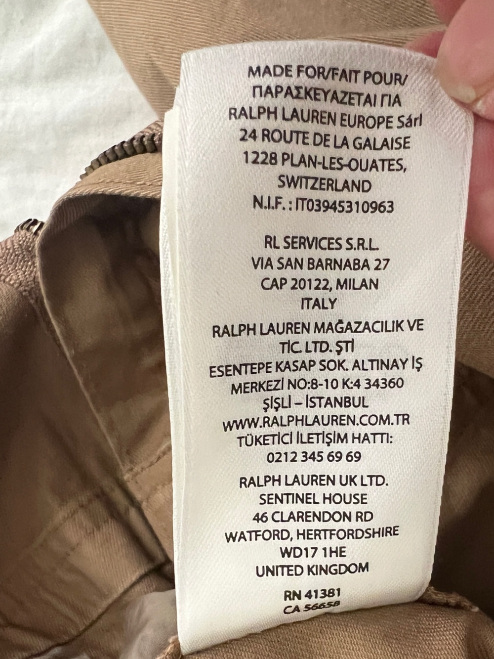 Polo Ralph Lauren Cotton Twill Jumpsuit In Montana Khaki Size 4 - Picture 9 of 15